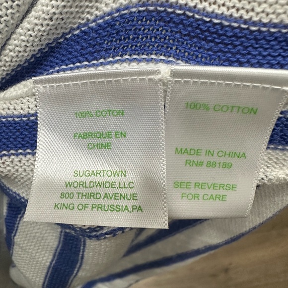 Lily Pulitzer Stasia stripe lightweight v neck cotton pullover sweater small - Picture 6 of 6